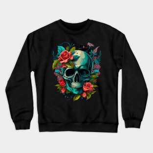 Flower skull Crewneck Sweatshirt